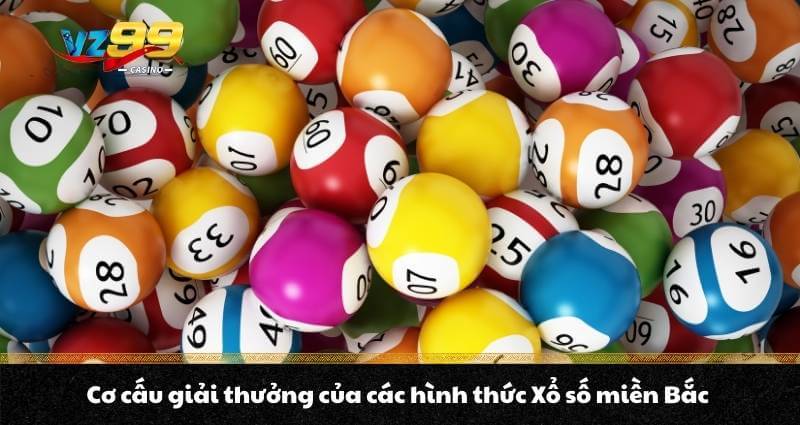 Cơ cấu giải thưởng của các hình thức Xổ số miền Bắc